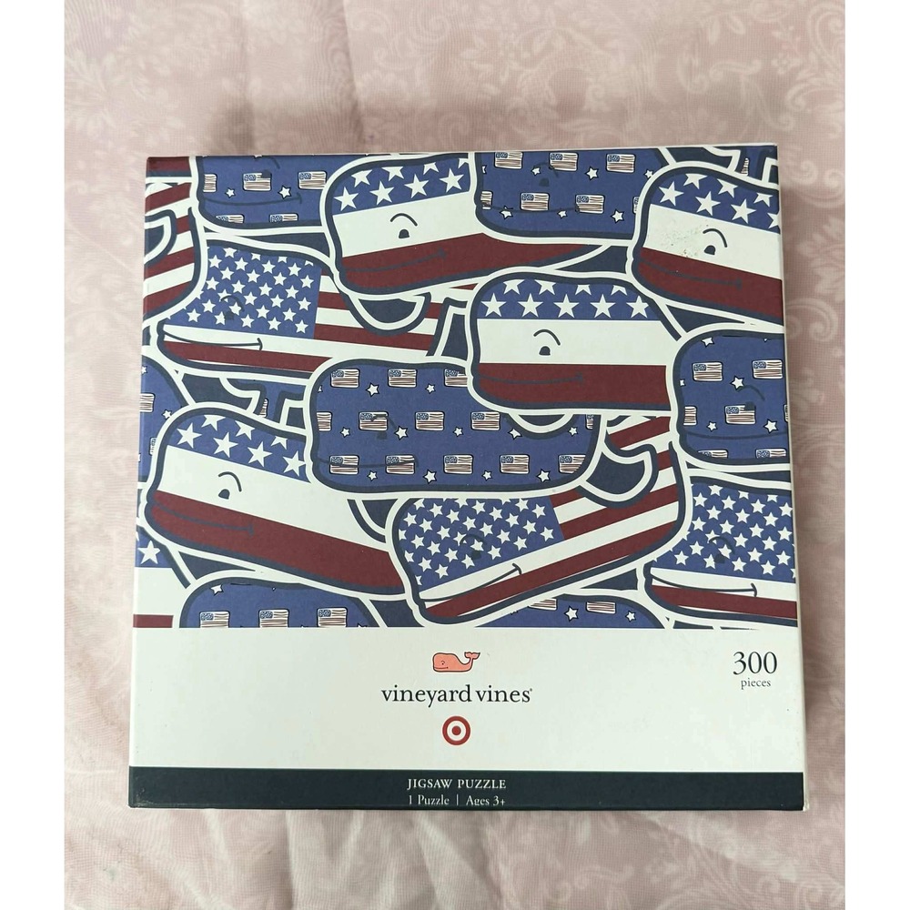 Vineyard Vines for Target American Flag Whale Jigsaw Puzzle 300 Pieces
